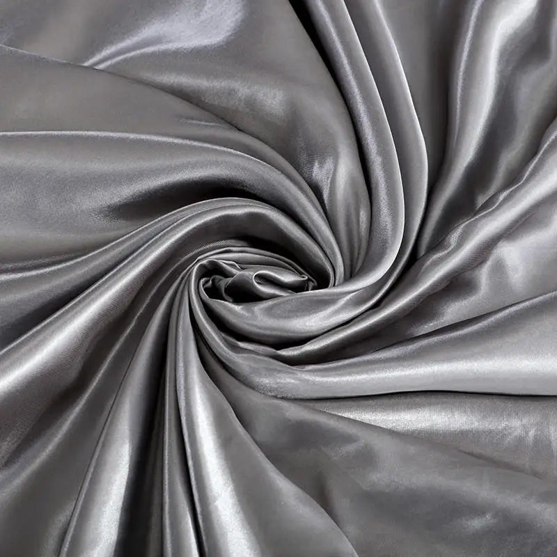 Parure de lit en satin - Gris Argent
