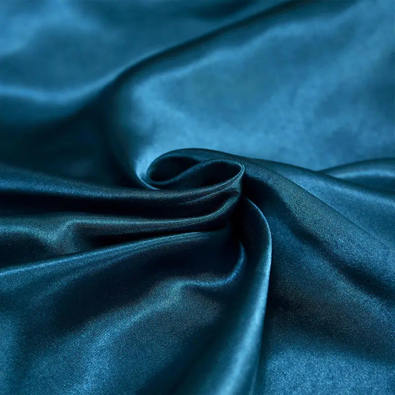 Parure de lit en satin - Bleu Saphir