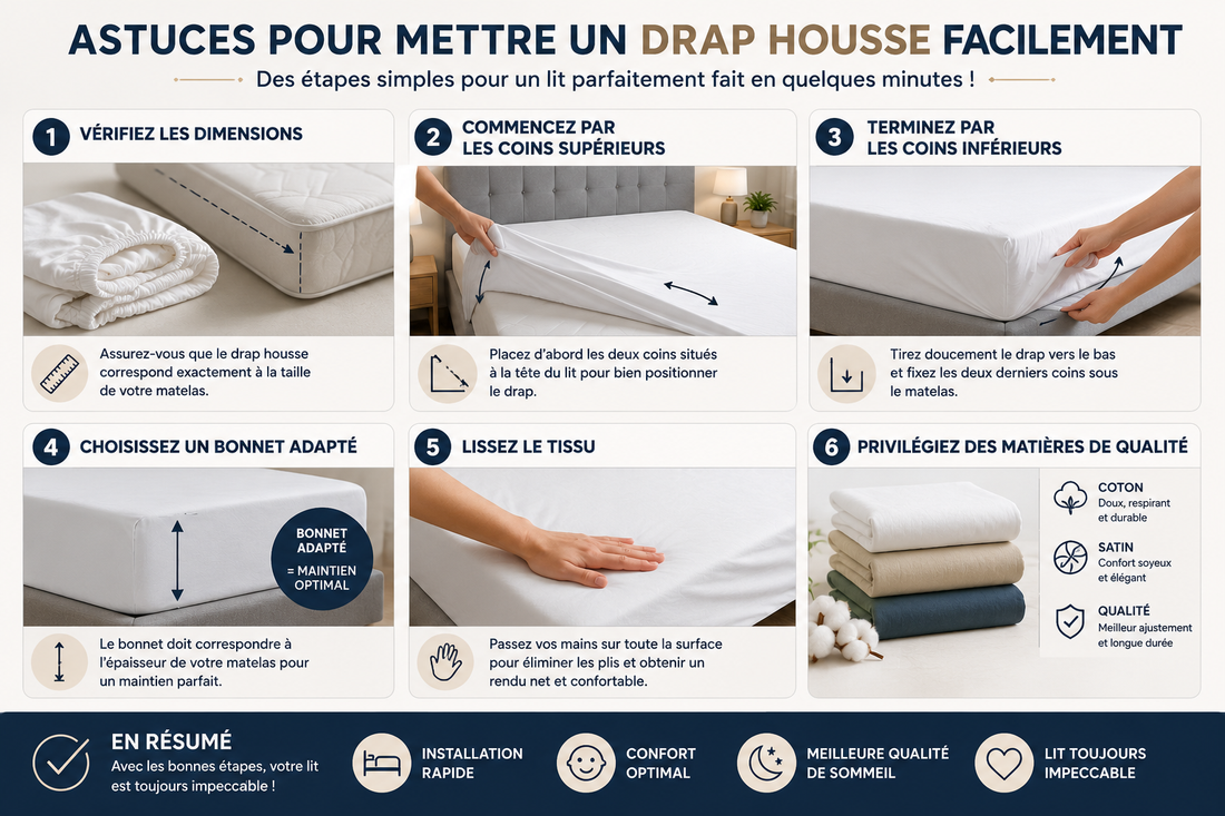 Astuces pour mettre un drap housse facilement