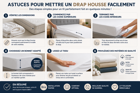 Astuces pour mettre un drap housse facilement