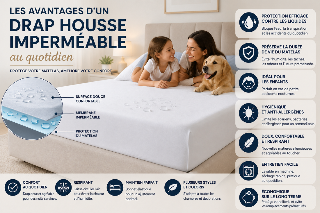 Les avantages d’un drap housse imperméable au quotidien