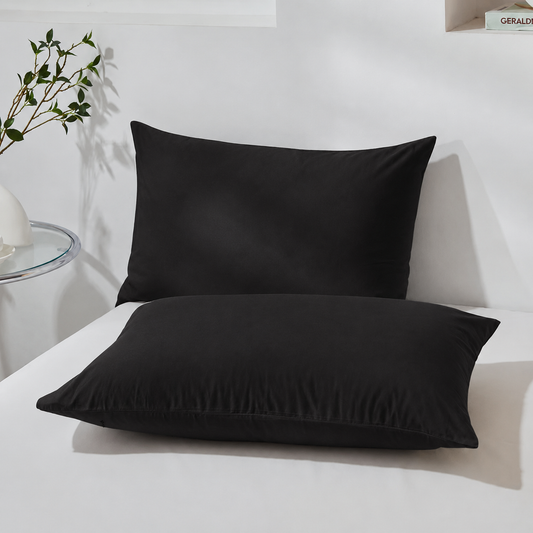 Taie-d'oreiller en coton - Noir Eclipse