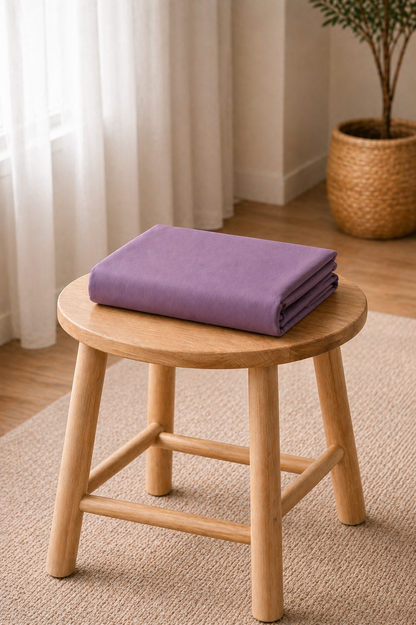 Drap housse en coton violet