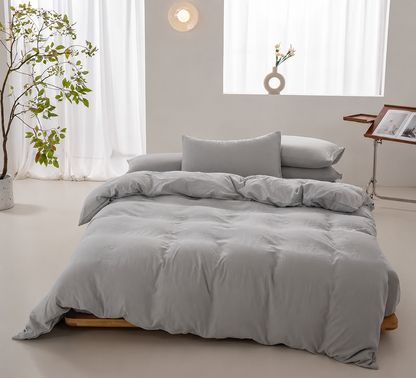 Housse de couette en coton - Gris Brume