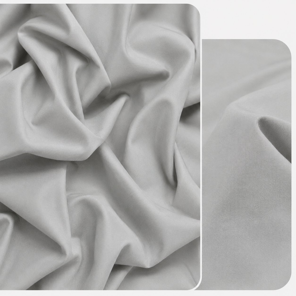 Housse de Couette en Coton Gris