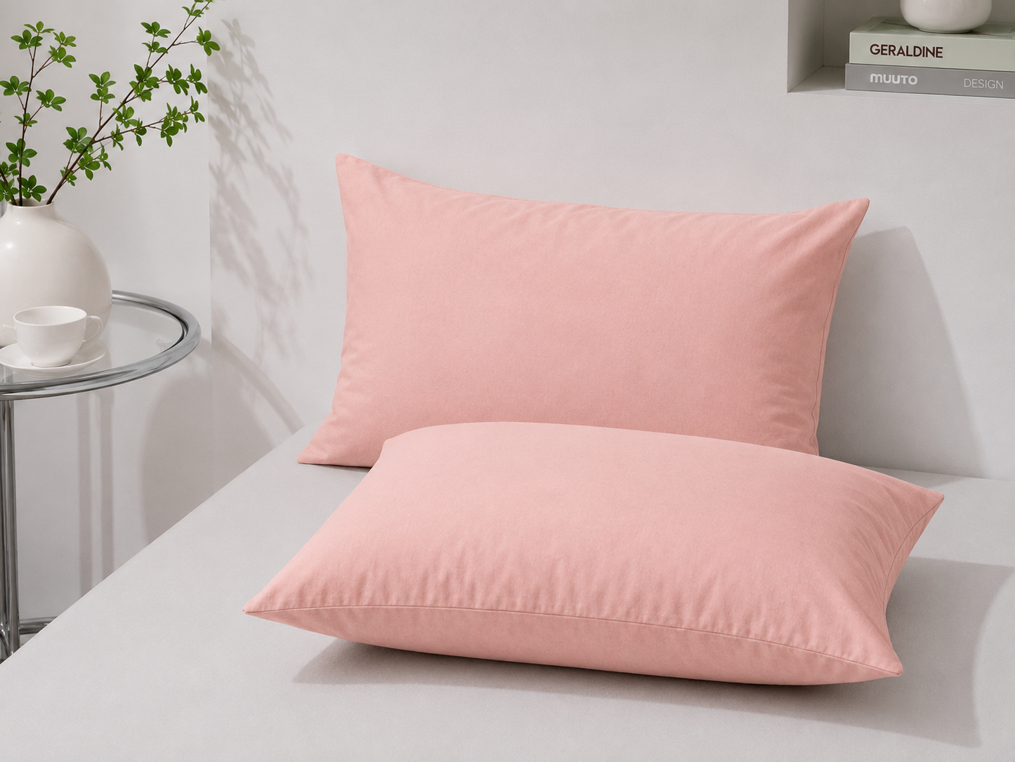 Taie-d'oreiller en coton - Rose Pétale