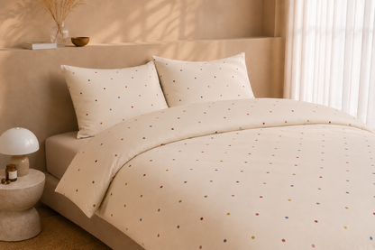 Parure de lit en coton - Confetti Arc-en-ciel