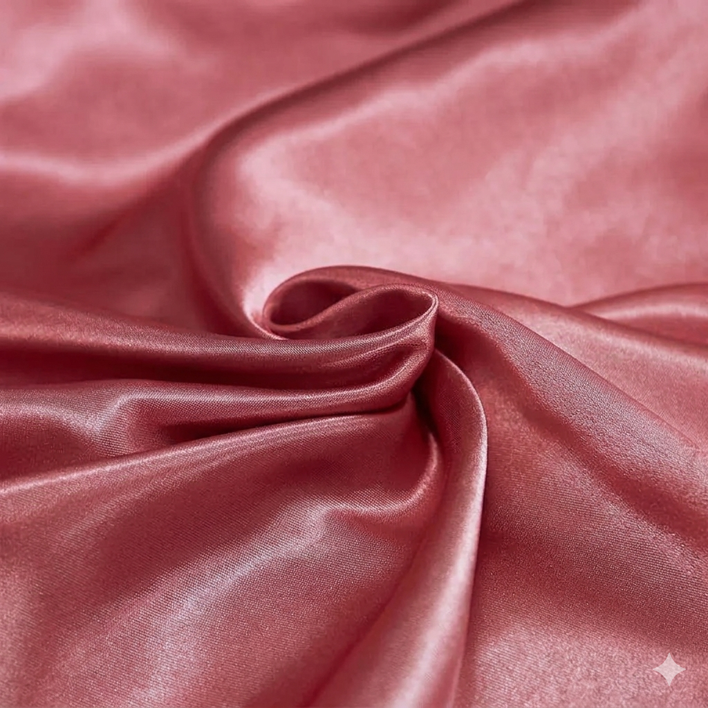 Housse de Couette en Satin Rose + kit coussin