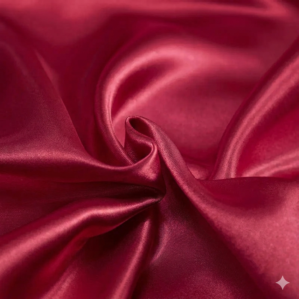 Housse de Couette en Satin Rouge + kit coussin