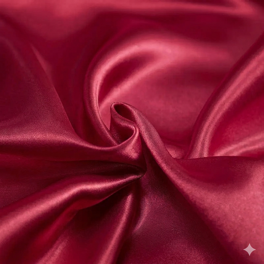 Housse de Couette en Satin Rouge + kit coussin