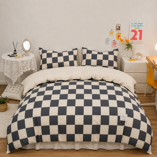 Parure de lit en coton - Damier Angelo