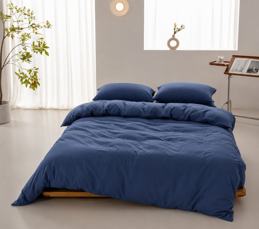 Housse de couette en coton - Bleu Nuit