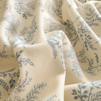Kit housse de couette fleurie verte