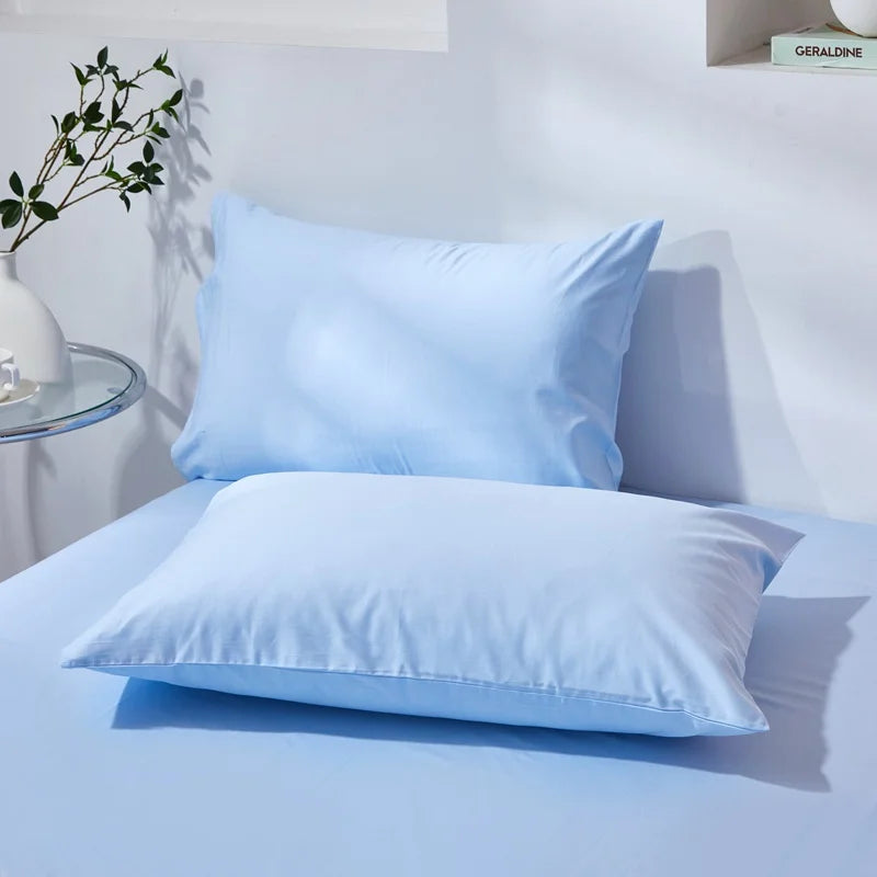 Coussin en coton Bleu