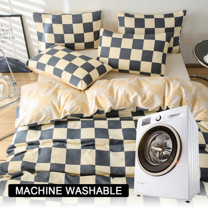 Kit Housse de couette + Taie DAMIER