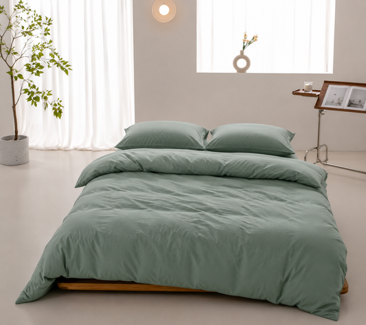 Housse de couette en coton - Matcha Latte